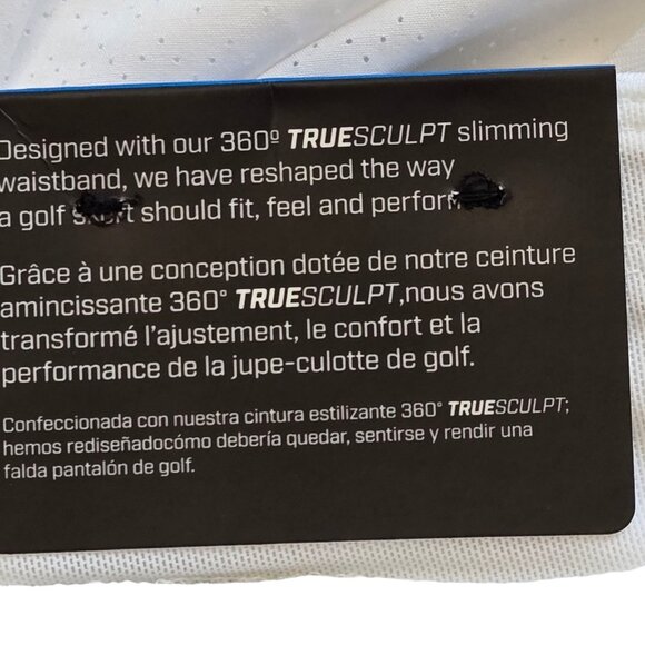 Callaway Womens White TrueSculpt Golf Skort XL Opti-Dri Stretch Moisture-Wicking - Picture 7 of 10